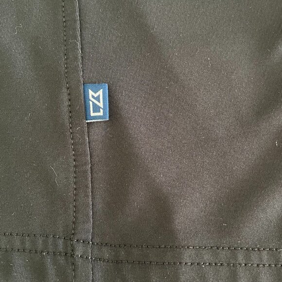 Cutter & Buck 1/2 Zip LS Hi Neck Athletic Recycled Poly + Spandex Top Black Sz S - Picture 10 of 12